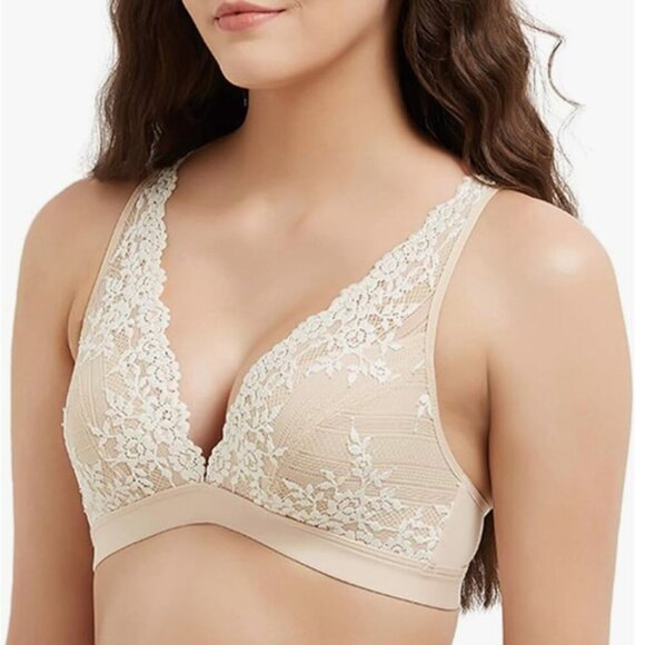 Wacoal Other - WACOAL Embrace Lace Soft Cup Bra Bralette in Natural Tan Ivory - Size 38